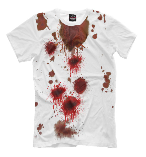 Мужская футболка с изображением bloody цвета Молочно-белый
