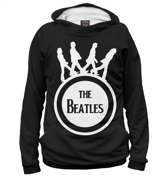 Женское худи с изображением The Beatles цвета Белый