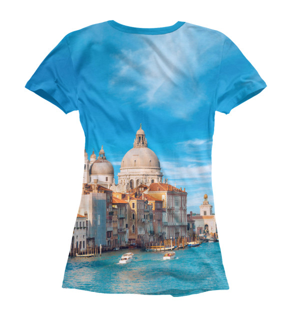 Женская футболка с изображением Италия, Венеция цвета Белый