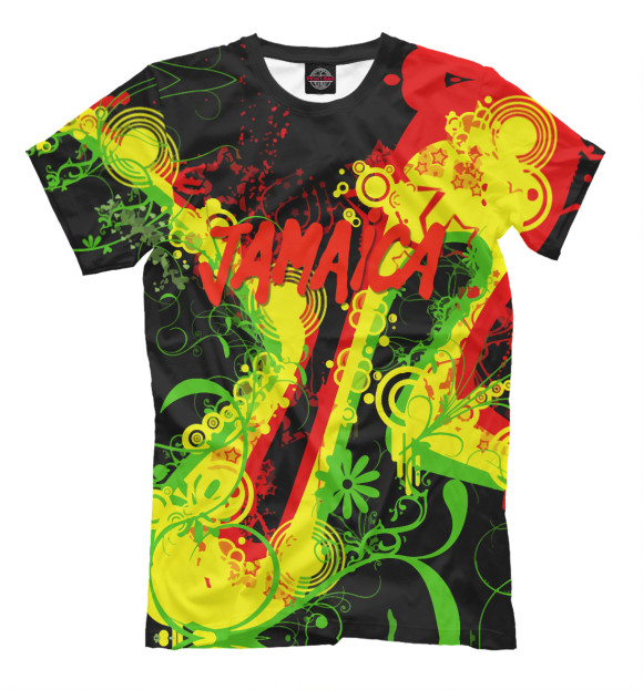 Футболка для мальчиков с изображением Ямайка цвета Молочно-белый