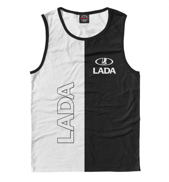 Майка для мальчика с изображением Lada цвета Белый