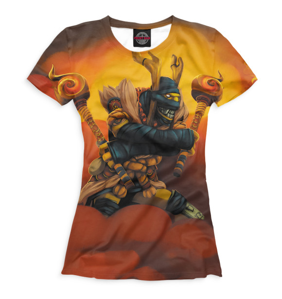 Женская футболка с изображением Shadow Shaman цвета Белый