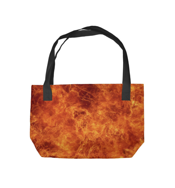 Пляжная сумка с изображением Огонь цвета 