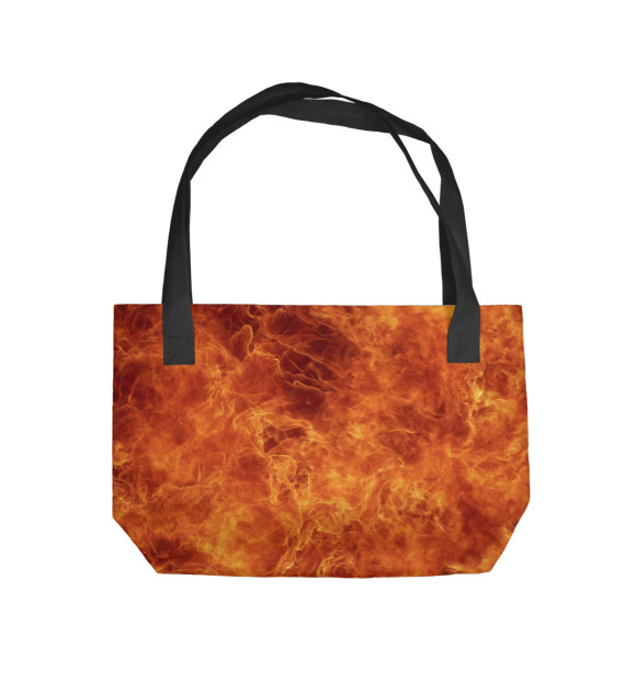 Пляжная сумка с изображением Огонь цвета 
