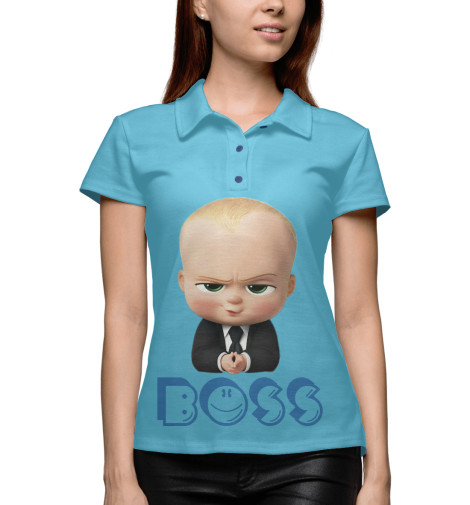 

Поло Print Bar, Белый, BOSS