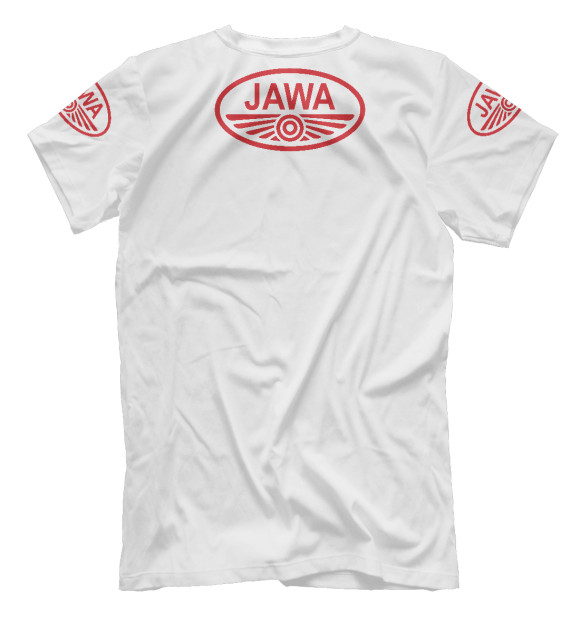 Мужская футболка с изображением JAWA цвета Белый
