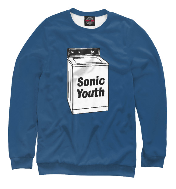 Мужской свитшот с изображением Sonic Youth цвета Белый