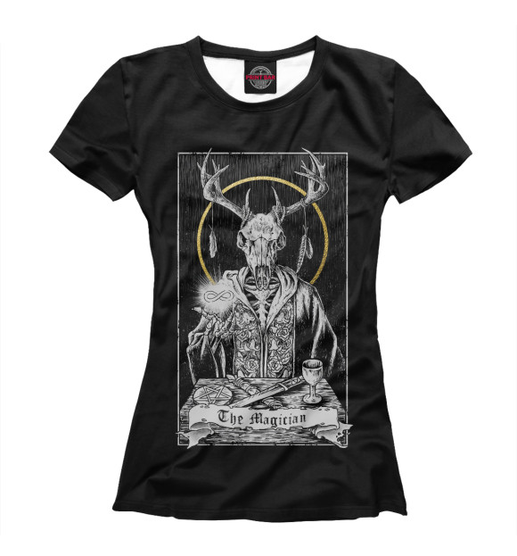 Футболка для девочек с изображением Колдун цвета Р‘РµР»С‹Р№