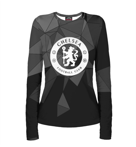 Женский лонгслив с изображением Chelsea / Челси цвета Белый