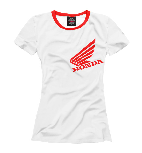 Женская футболка с изображением Honda Logo цвета Белый