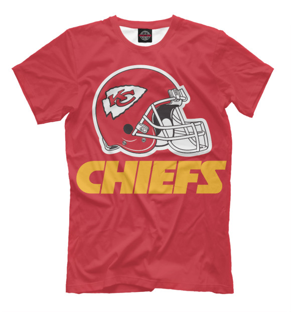 Футболка для мальчиков с изображением Kansas city chiefs цвета Темно-розовый