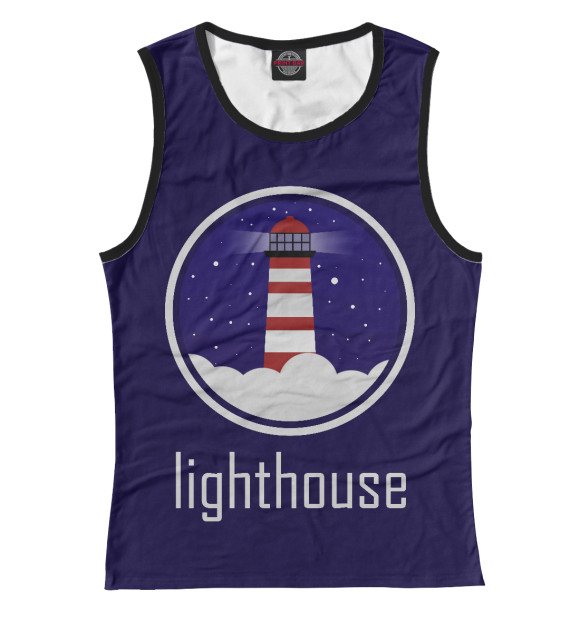 Майка для девочки с изображением Lighthouse - маяк цвета Белый