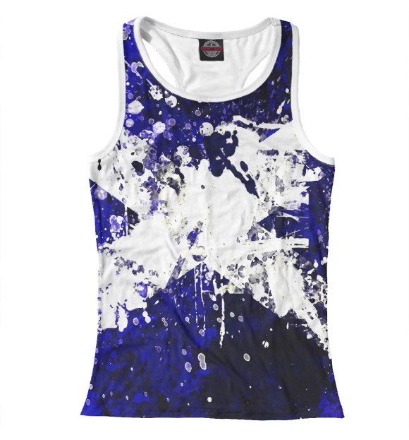 Женская майка-борцовка с изображением Шотландия цвета Белый