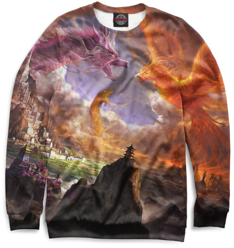 

Свитшоты Print Bar, Белый, Драконы