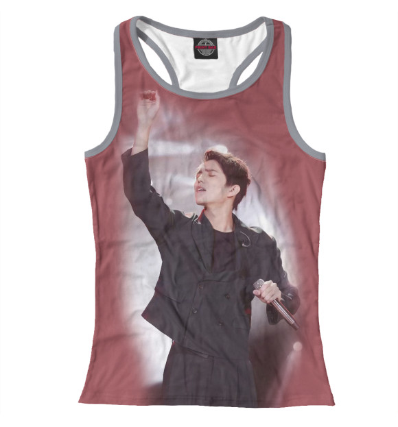 Женская майка-борцовка с изображением Dimash kudaibergen цвета Белый