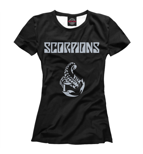 Женская футболка с изображением Scorpions цвета Белый