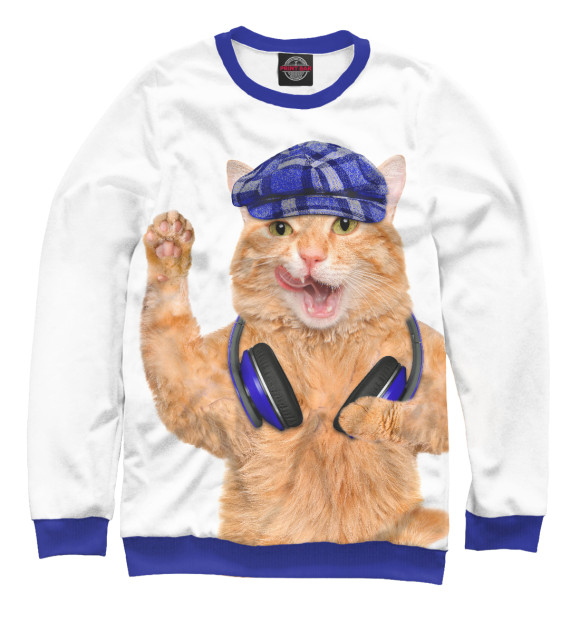 Мужской свитшот с изображением Рыжий цвета Белый