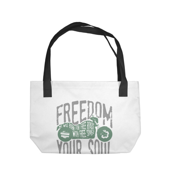 Пляжная сумка с изображением Freedom In Your Soul цвета 
