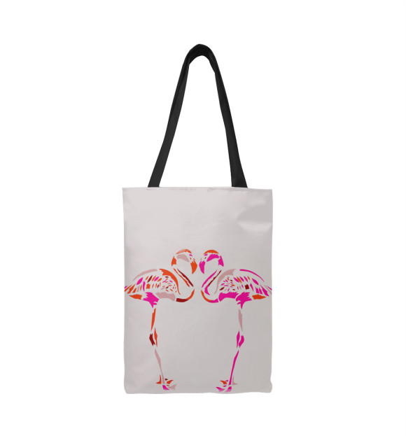 Сумка-шоппер с изображением Фламинго цвета 