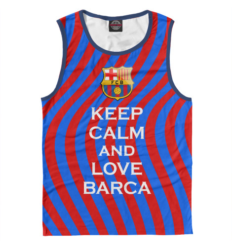 

Майки Print Bar, Белый, Keep Calm and Love Barca