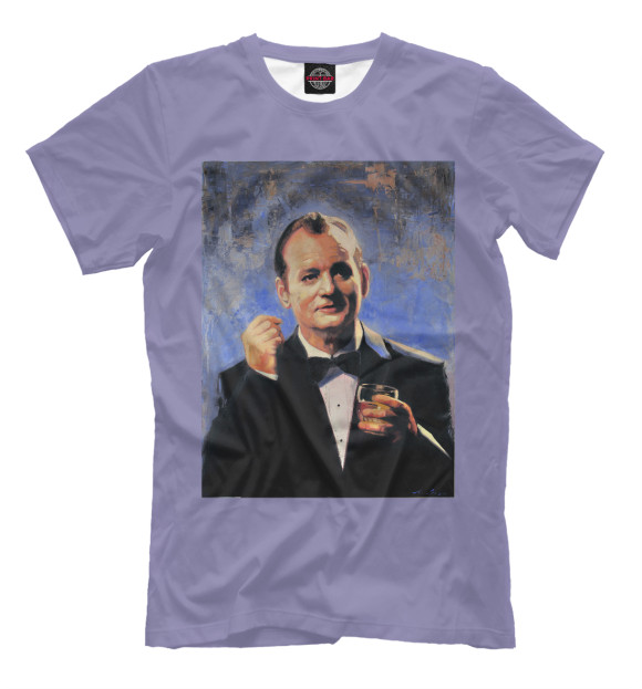 Мужская футболка с изображением Bill Murray цвета Белый
