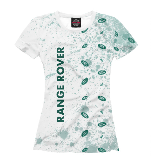 Женская футболка с изображением Рэндж Ровер | Краска цвета Белый