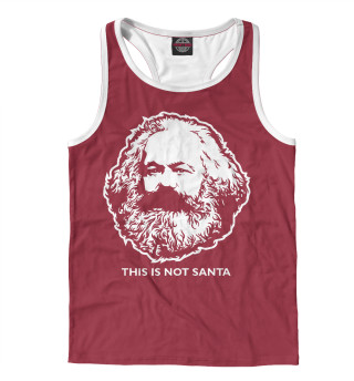 Мужская майка-борцовка Карл Маркс не Санта
