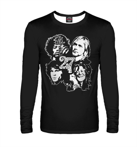 Мужской лонгслив с изображением Клуб 27 цвета Белый