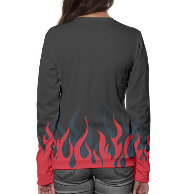 Женский свитшот с изображением Пауэрлифтинг цвета Белый