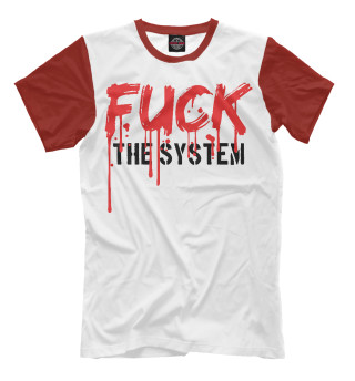 Футболка для мальчиков Fuck the System (подтеки)