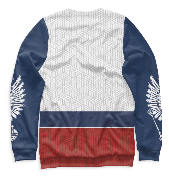 Свитшот для девочек с изображением Сборная России цвета Белый