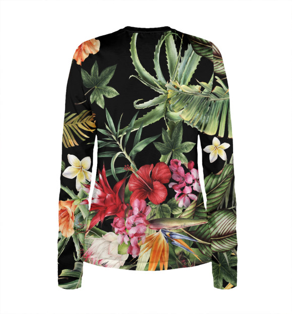 Женский лонгслив с изображением VANS Tropical цвета Белый
