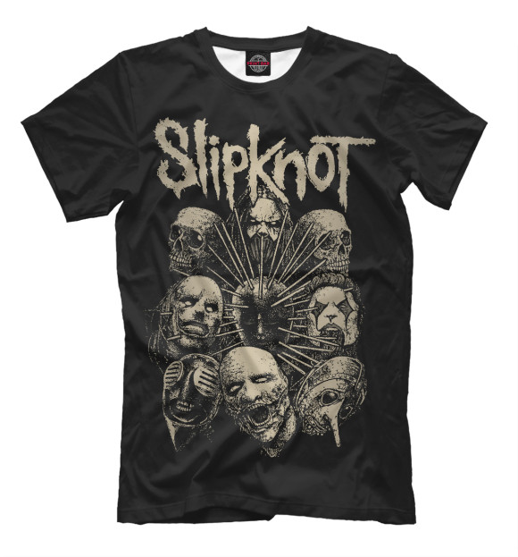 Футболка для мальчиков с изображением Slipknot цвета Белый