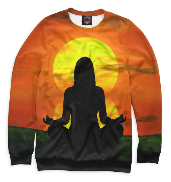 Женский свитшот с изображением Эзотерика цвета Белый