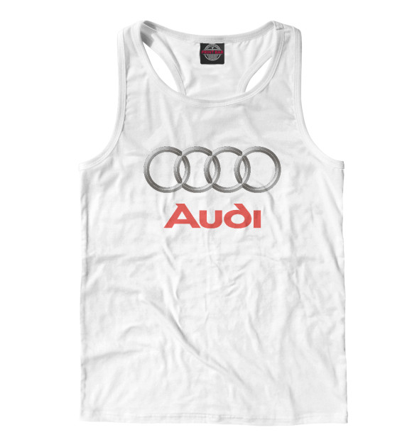 Мужская майка-борцовка с изображением Audi цвета Белый