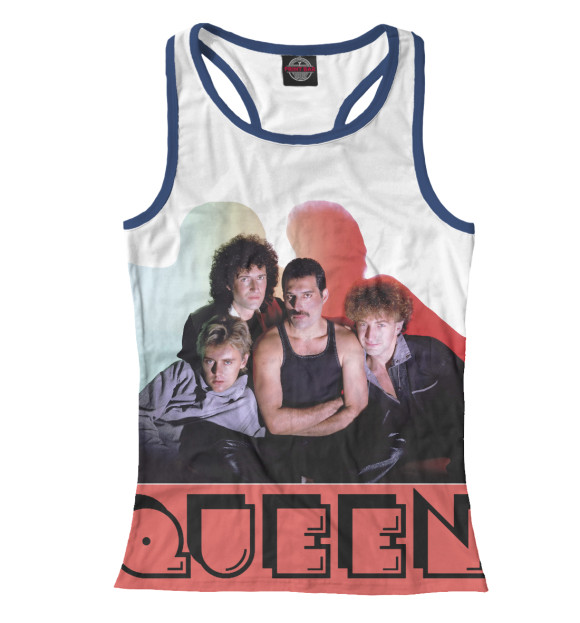 Женская майка-борцовка с изображением Queen цвета Белый