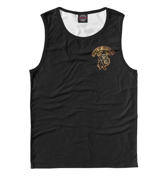 Мужская майка с притом GOLD цвета Белый Мужская майка с изображением GOLD цвета Белый