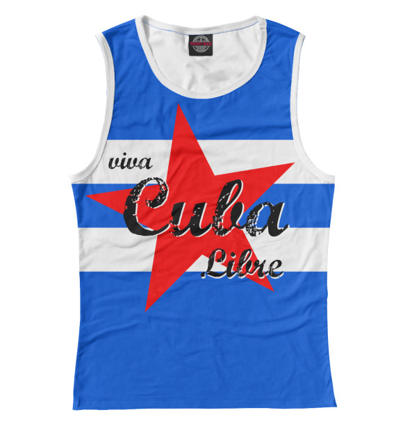 Майка для девочки с изображением Куба цвета Белый