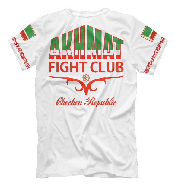 Мужская футболка с изображением Akhmat Fight Club White цвета Белый