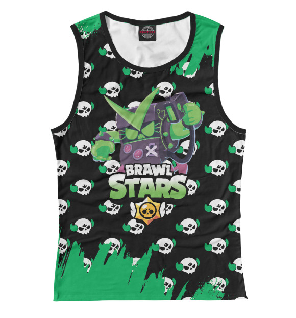 Женская майка с изображением Brawl Stars цвета Белый