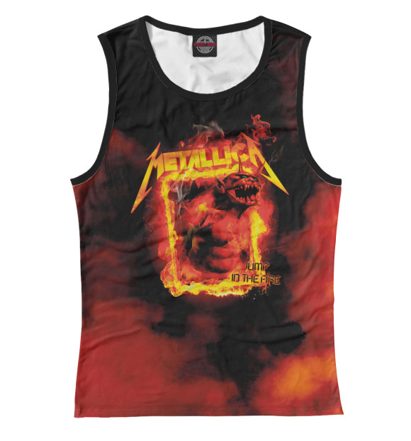 Майка для девочки с изображением Metallica цвета Белый