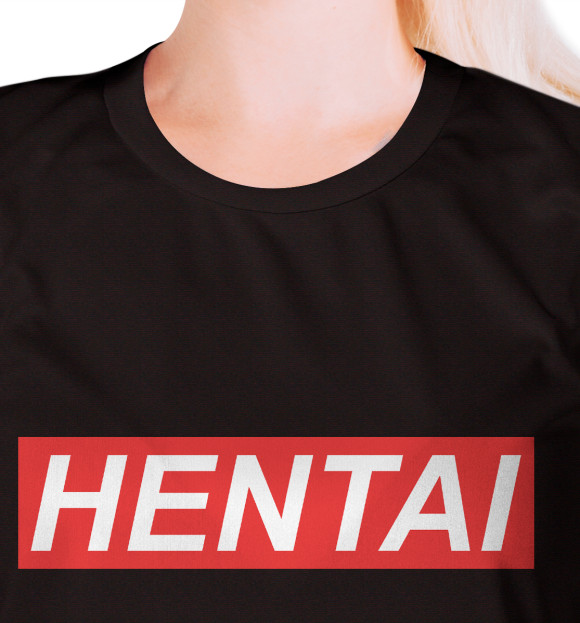 Женская футболка с изображением Hentai цвета Белый