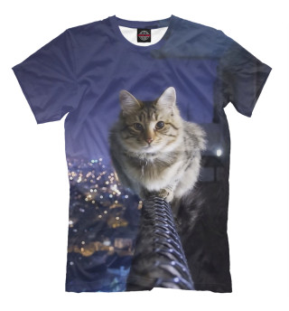 Мужская футболка котик