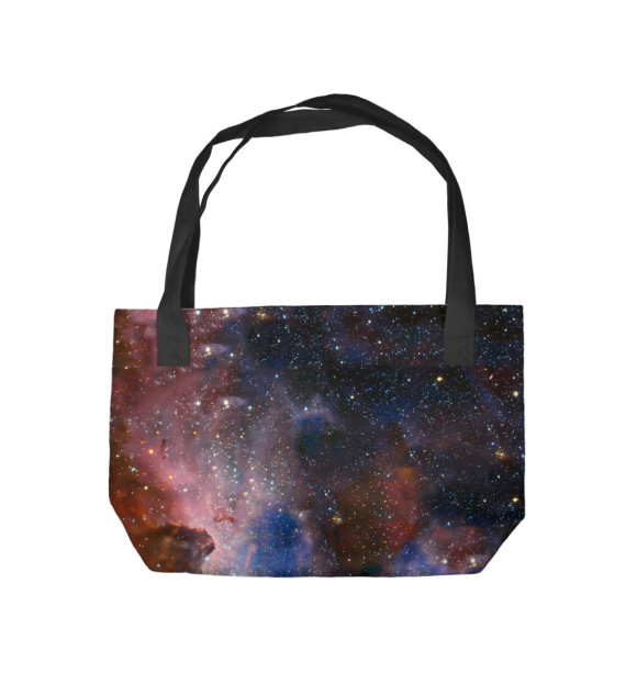 Пляжная сумка с изображением Котэ в космосе цвета 