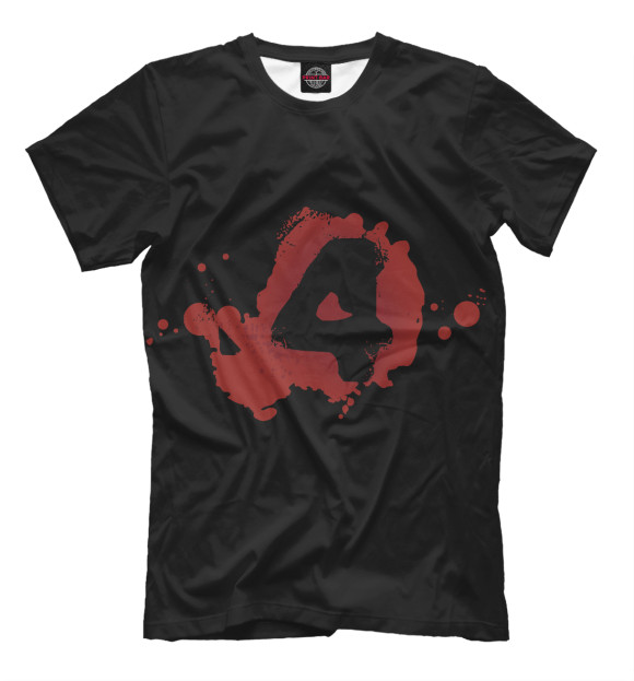 Мужская футболка с изображением Left 4 Dead 1 цвета Черный