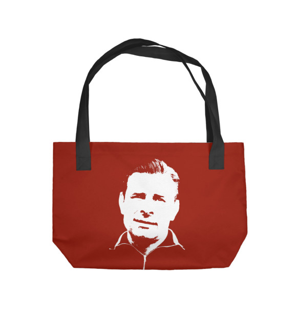 Пляжная сумка с изображением Яшин Лев цвета 