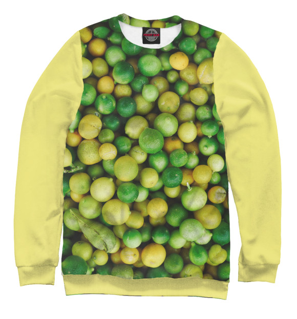 Мужской свитшот с изображением Лайм цвета Белый