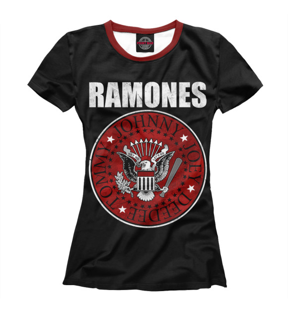 Женская футболка с изображением Ramones цвета Белый