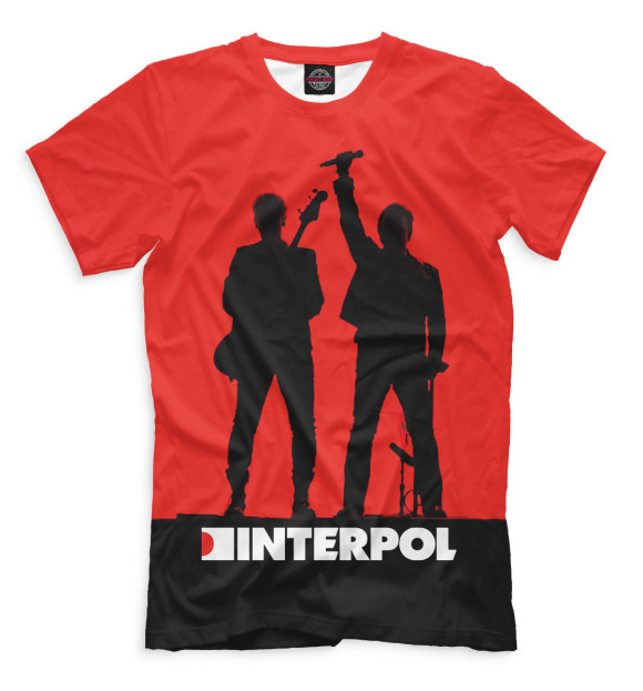 Мужская футболка с изображением Interpol цвета Темно-розовый