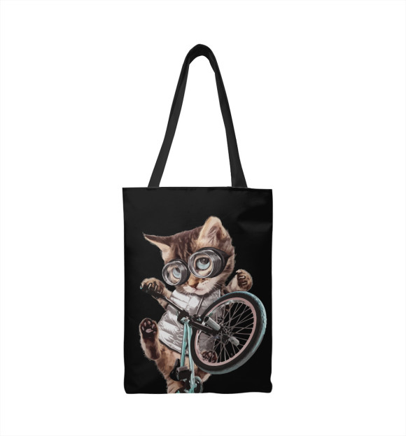 Сумка-шоппер с изображением BMX Cat цвета 
